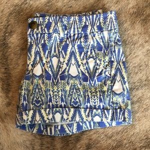 AE Chino Style Blue, Lime, & Cream Shorts sz 4